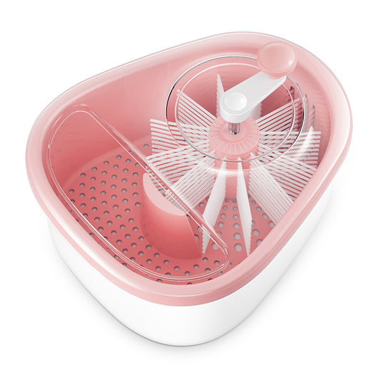 JOYMOOP Fruit Washer and Spinner with Brush, Large Cleaning Bowl for Fruits, Vegetables and Salad, Produce Scrubber