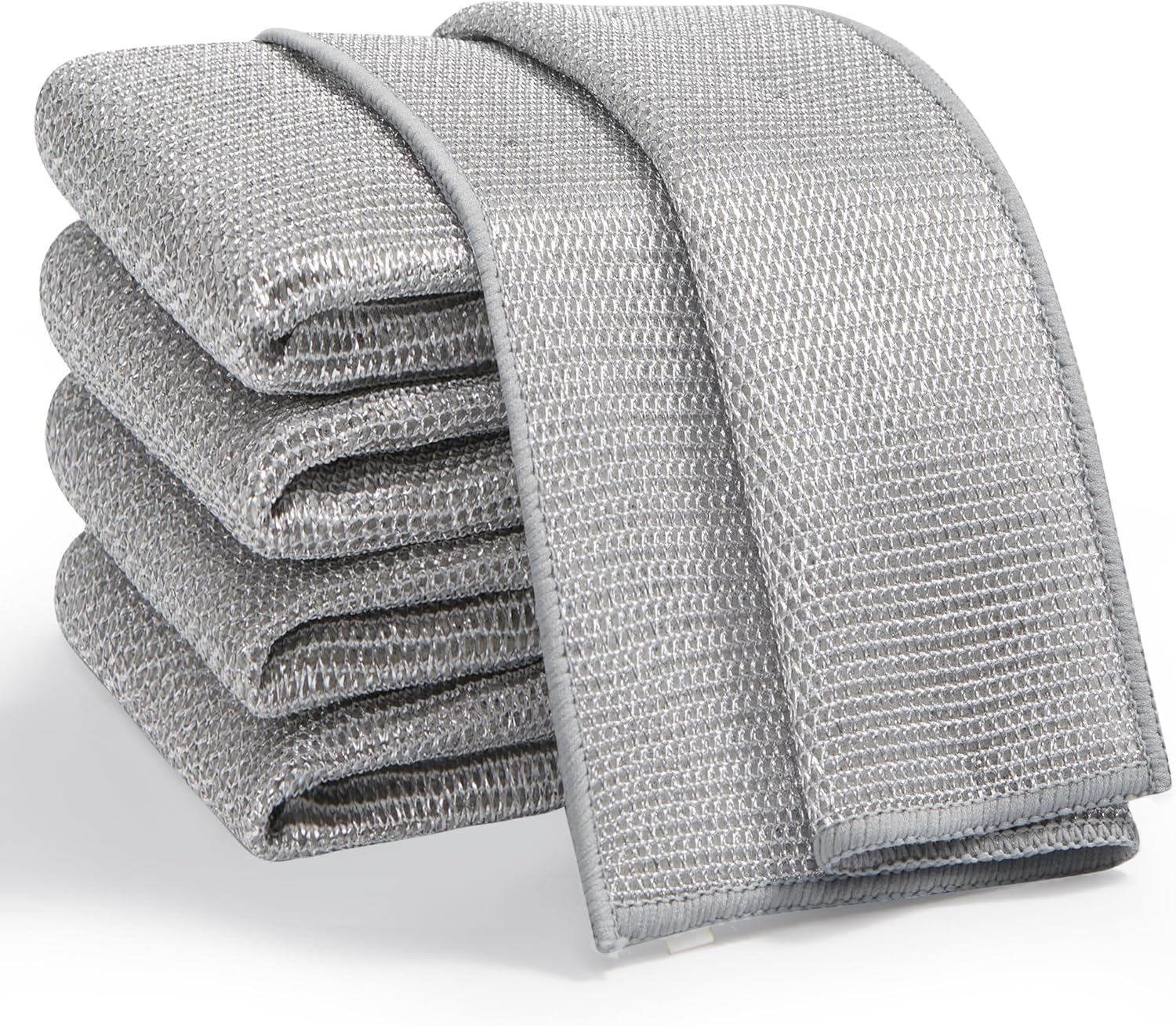 JOYMOOP Multipurpose Non-Scratch Wire Dishwashing Rag for Wet and Dry,