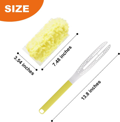 JOYMOOP Heavy Duty Duster Refills for Swiffer Duster, 24 Count Yellow Refills with 1 Handle, Disposable Dusters for Cleaning Electronics, Furniture, Blinds