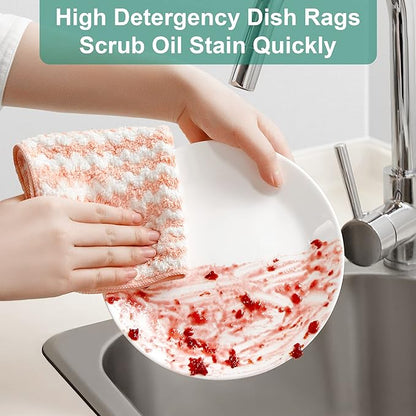 Microfiber Cleaning Cloth, Kitchen Towels for Dish Drying Washing