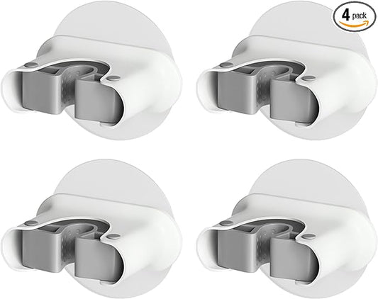 Mop Broom Holder Wall Mounted, Wall Mounted Broom Clip Mop Grippers