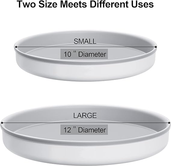 Lazy Susan Organizer, 12" and 10" Lazy Susan Turntable for Cabinet, Pantry