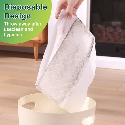 JOYMOOP 72 Pcs Disposable Wet Sweeping Cloths Compatible with Swiffer Sweeper Mop, Disposable Dust Refills Mop Pads for Floor Mopping and Cleaning, Lemon Scent, Mop Not Included