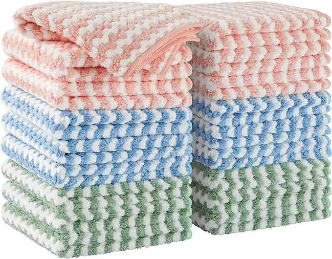 Microfiber Cleaning Cloth, Kitchen Towels for Dish Drying Washing