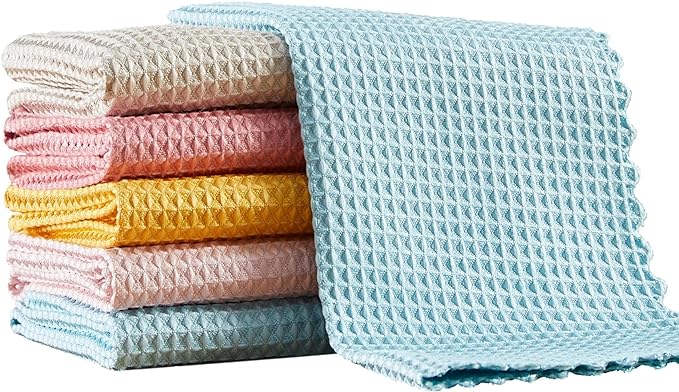 Microfiber Cleaning Cloth, Reusable Absorbent Microfiber Cleaning Cloths